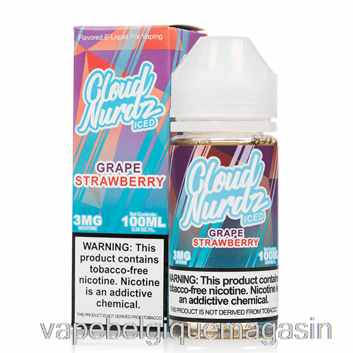 Jus De Vape Fraise Raisin Glacé - Cloud Nurdz - 100ml 6mg